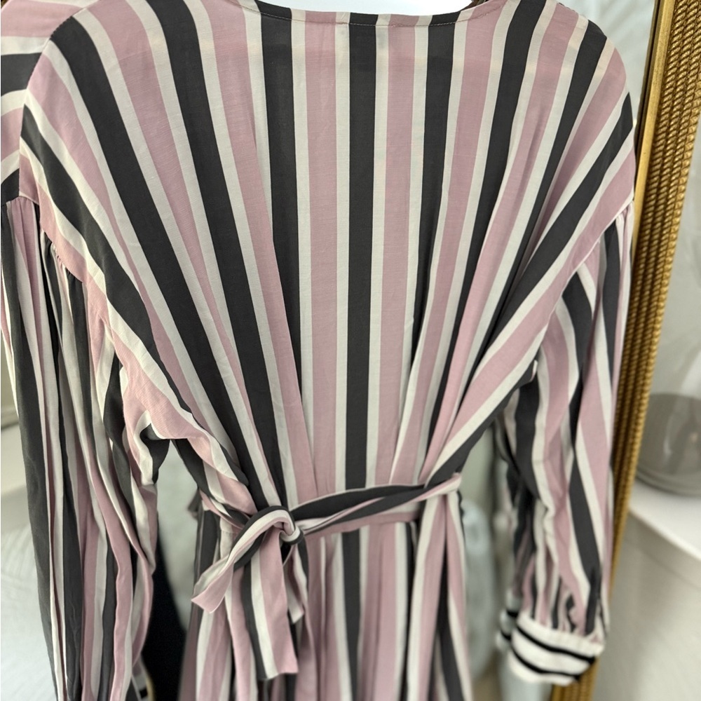 Current Air Pink and Black Striped Long Sleeve Dress - Picture 8 of 10